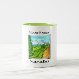 Mount Rainier National Park Two-Tone Coffee Mug