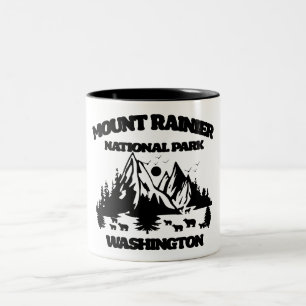Mount Rainier National Park Two-Tone Coffee Mug
