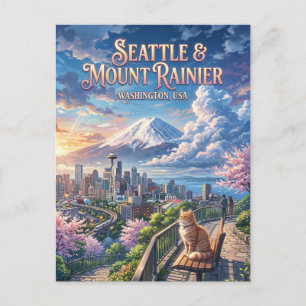Mount Rainier National Park USA Postcard