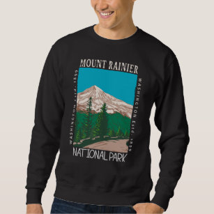 Mount Rainier National Park Vintage Distressed Sweatshirt