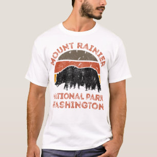 Mount Rainier National Park Washington Bear Hiking T-Shirt