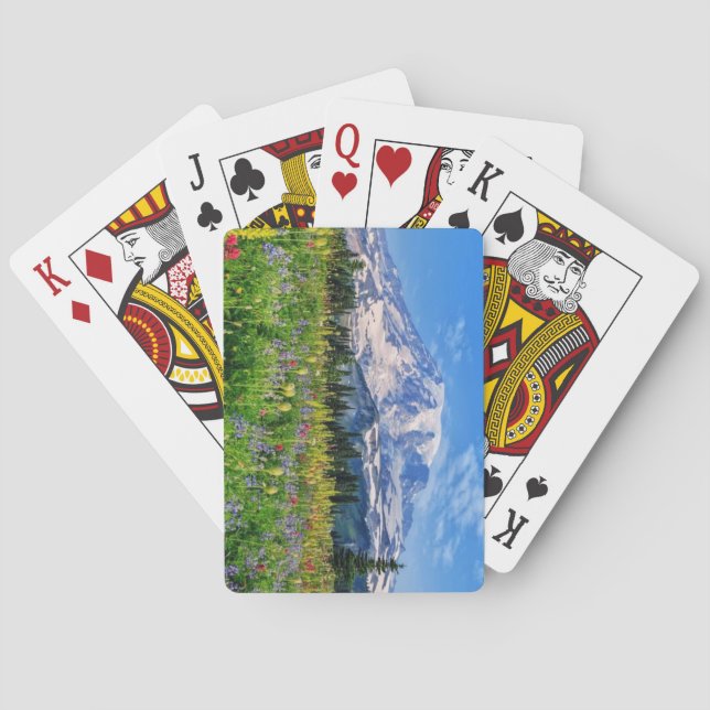 Mount Rainier National Park, Washington Playing Cards (Back)