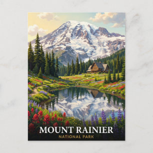 Mount Rainier National Park Washington Postcard
