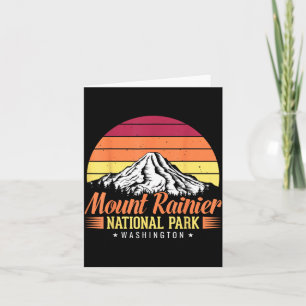 Mount Rainier National Park Washington Retro Card
