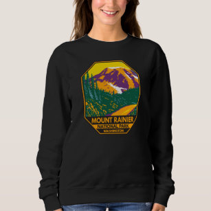 Mount Rainier National Park Washington Retro  Sweatshirt
