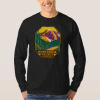 Mount Rainier National Park Washington Retro 