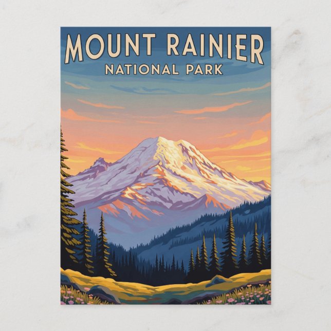 Mount Rainier National Park Washington travel Postcard (Front)