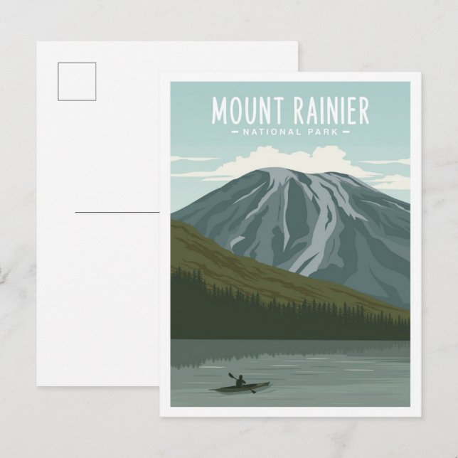 Mount Rainier National Park Washington Travel Postcard (Front/Back)