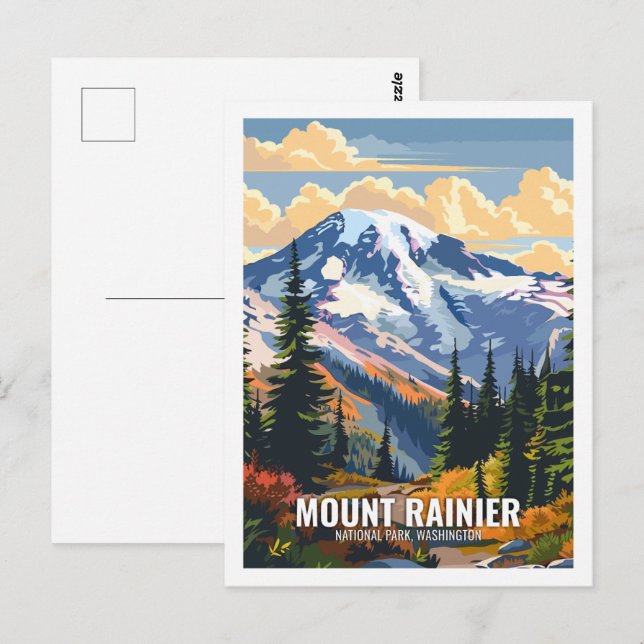 Mount Rainier National Park Washington USA  Postcard (Front/Back)