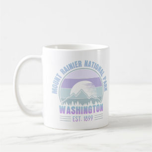 Mount Rainier National Park Washington USA Retro Coffee Mug