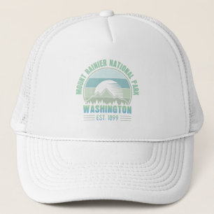 Mount Rainier National Park Washington USA Retro Trucker Hat