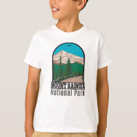Mount Rainier National Park Washington Vintage T-S