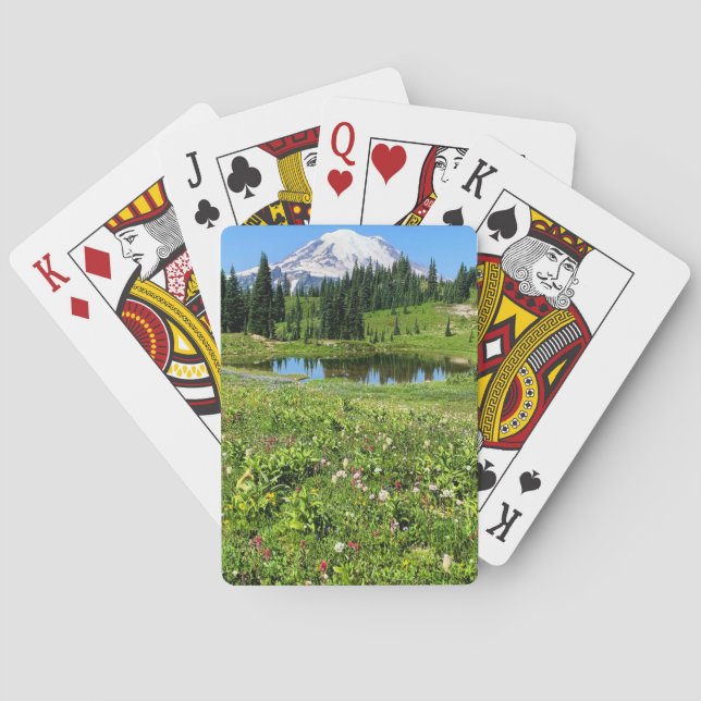 Mount Rainier National Park Wildflowers Playing Cards (Back)