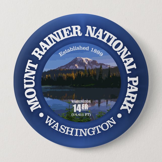 Mount Rainier NP2 10 Cm Round Badge (Front)