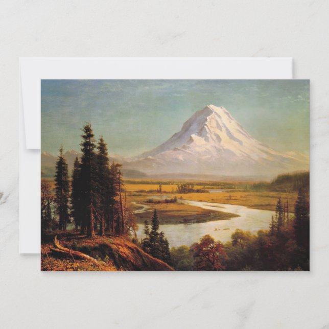 Mount Rainier painting by Albert Bierstadt Card (Front)