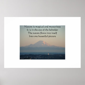 Mount Rainier Photographer with a Poem Poster