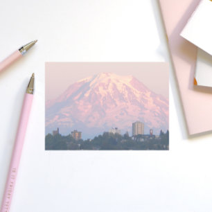 Mount Rainier Pink Alpenglow Landscape Post-it Notes