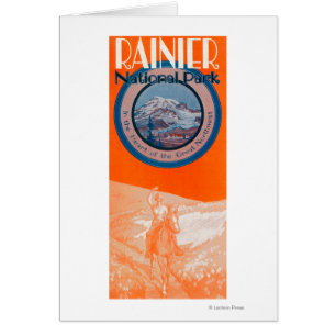 Mount Rainier Poster - Horseback Riding