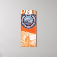 Mount Rainier Poster - Horseback Riding