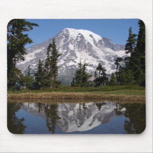 Mount Rainier Reflected in Mountain Lake Mouse Mat