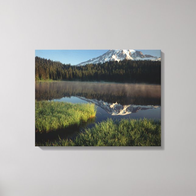 Mount Rainier Reflected in Reflection Lake Canvas Print (Front)