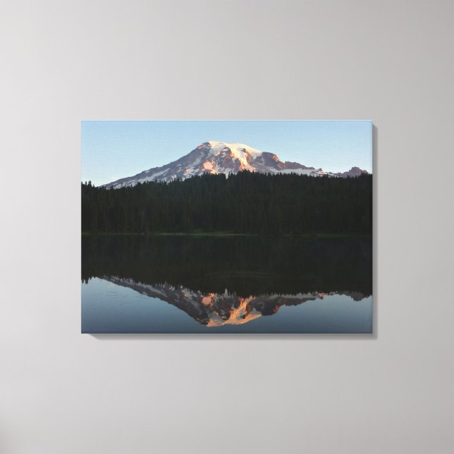 Mount Rainier Reflected Sunrise I Canvas Print (Front)