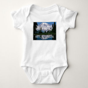 Mount Rainier Reflection in a Mountain Pond Baby Bodysuit