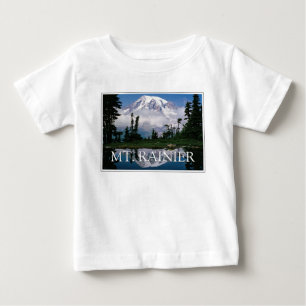 Mount Rainier Reflection in a Mountain Pond Baby T-Shirt