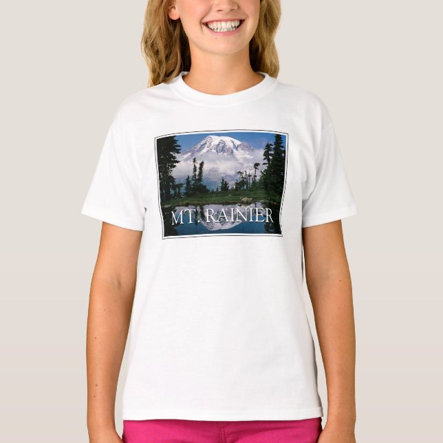 Mount Rainier | Reflection in a Mountain Pond T-Shirt (Front)