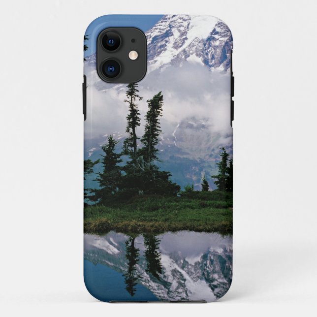 Mount Rainier relected in a mountain tarn Case-Mate iPhone Case (Back)