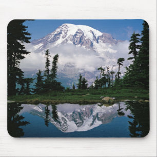 Mount Rainier relected in a mountain tarn Mouse Mat