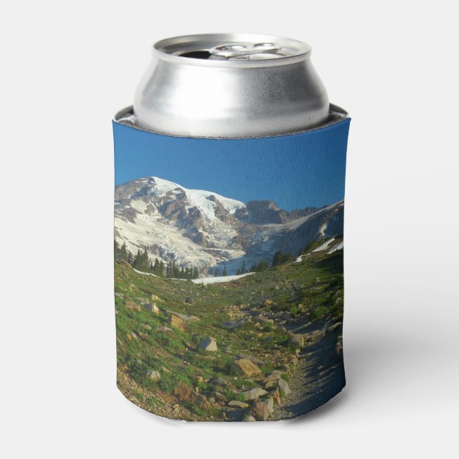 Mount Rainier Skyline Trail View Can Cooler (Can Front)