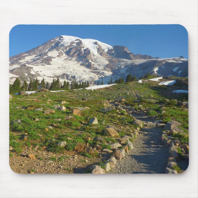 Mount Rainier Skyline Trail View Mouse Mat (Front)