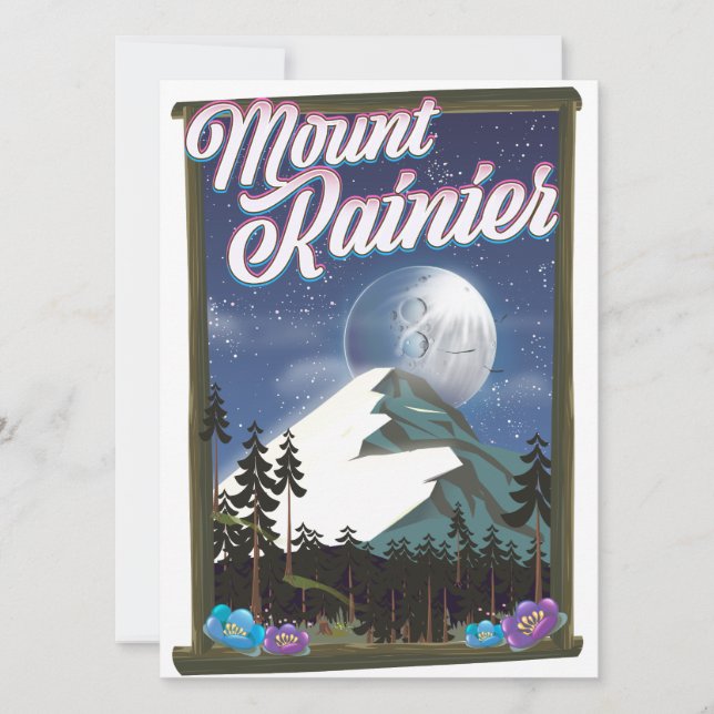 Mount Rainier vacation poster. (Front)