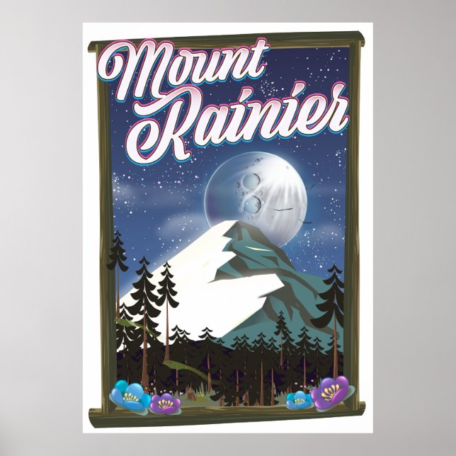 Mount Rainier vacation poster. Poster (Front)