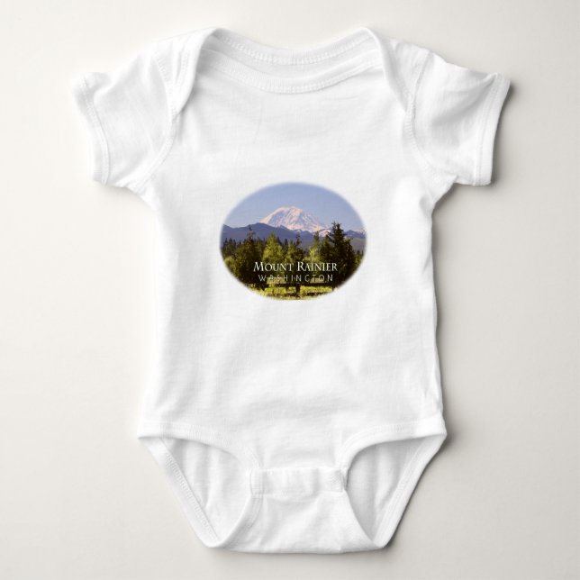 Mount Rainier, Washington Baby Bodysuit (Front)