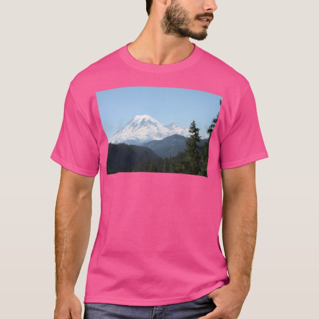 Mount Rainier Washington Baseball  Sleeve T-Shirt (Front)