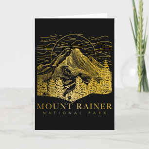 Mount Rainier Washington Mountain Mt Climbing Summ Card