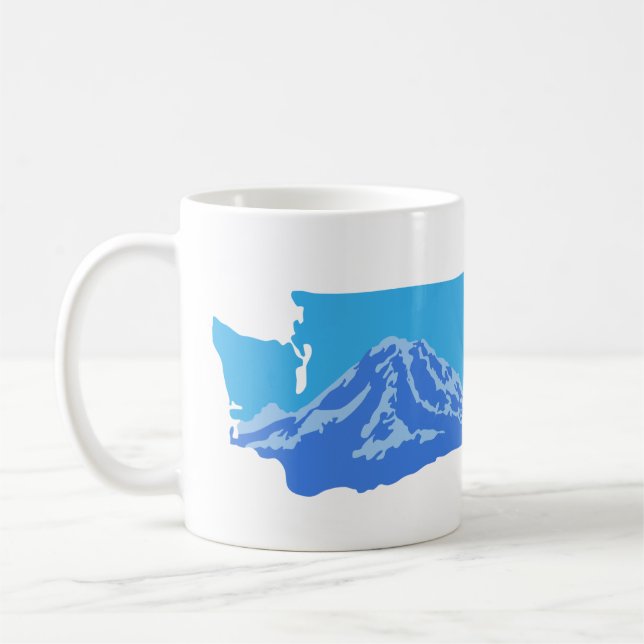 Mount Rainier Washington Mug - colour version (Left)