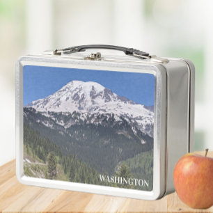 Mount Rainier Washington Photo Metal Lunch Box