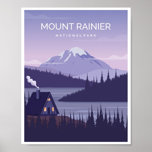 Mount Rainier Washington Poster (Front)