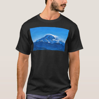 Mount Rainier With Lenticular Cloud (Impressionist T-Shirt