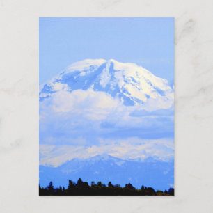 Mount Ranier Holiday Postcard
