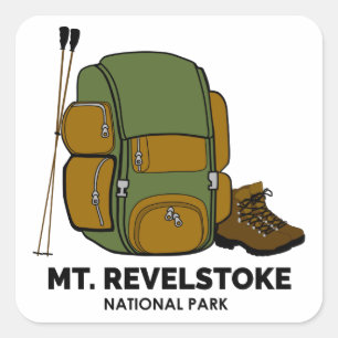 Mount Revelstoke National Park Backpack Square Sticker