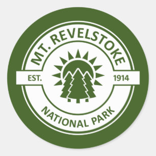 Mount Revelstoke National Park Classic Round Sticker