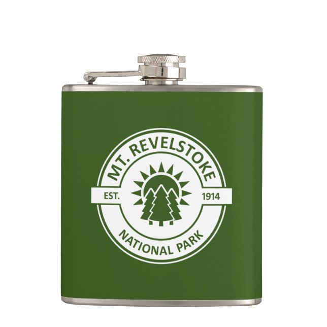 Mount Revelstoke National Park Hip Flask (Front)