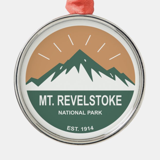 Mount Revelstoke National Park Metal Tree Decoration (Front)