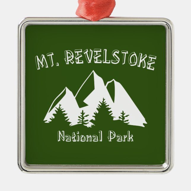 Mount Revelstoke National Park Metal Tree Decoration (Front)