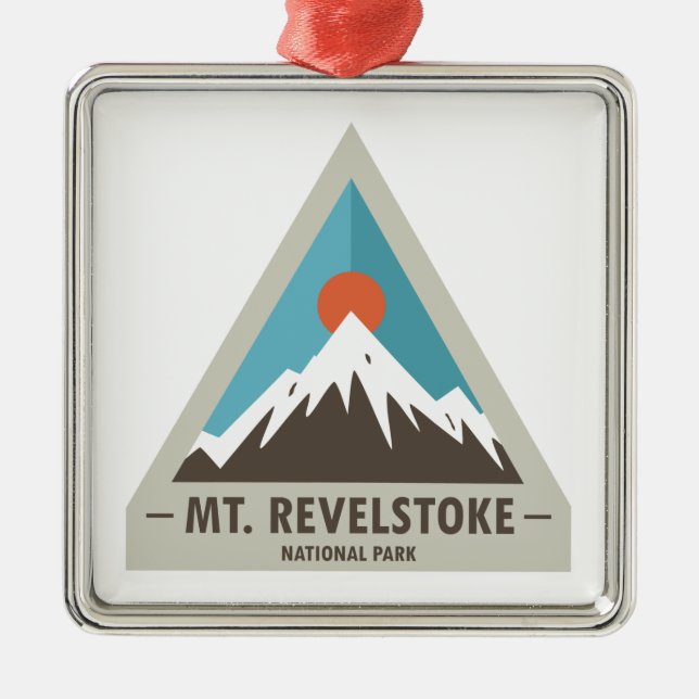 Mount Revelstoke National Park Metal Tree Decoration (Front)