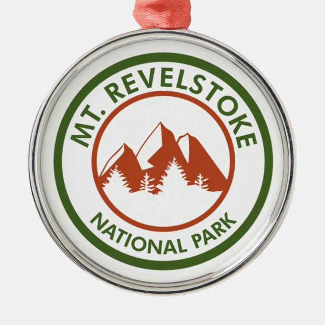 Mount Revelstoke National Park Metal Tree Decoration (Front)